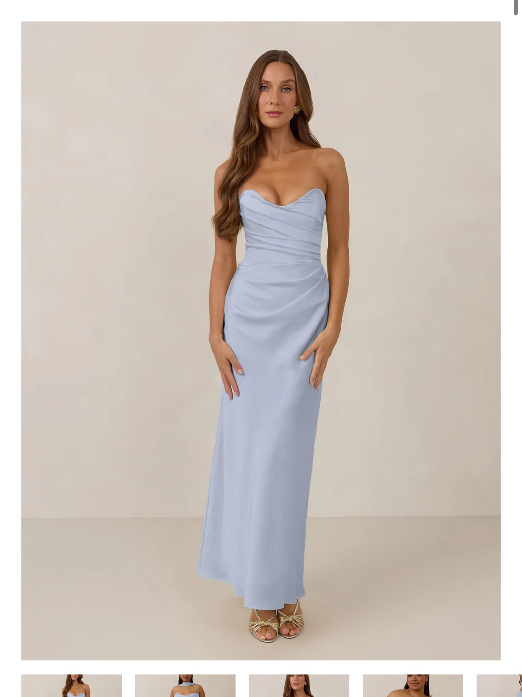 Park & Fifth Strapless Powder Blue Sweetheart Gown
